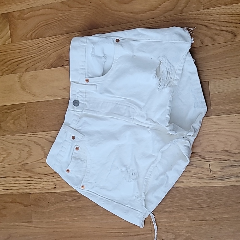 Levi's 501 cutoff denim shorts light wash